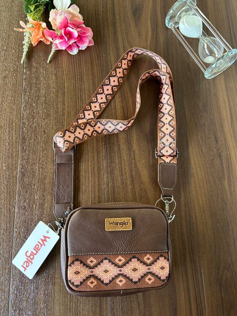 Wrangler Small Crossbody Bags for Women Aztec Mini Purses with Guitar Strap